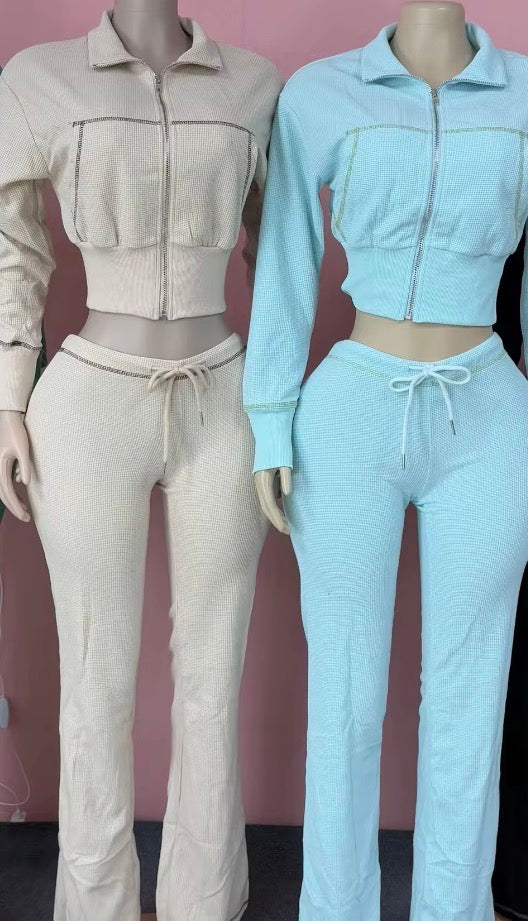Waffle Knit Two Piece